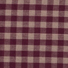 Homespun Fabric - Gingham Check - Burgundy